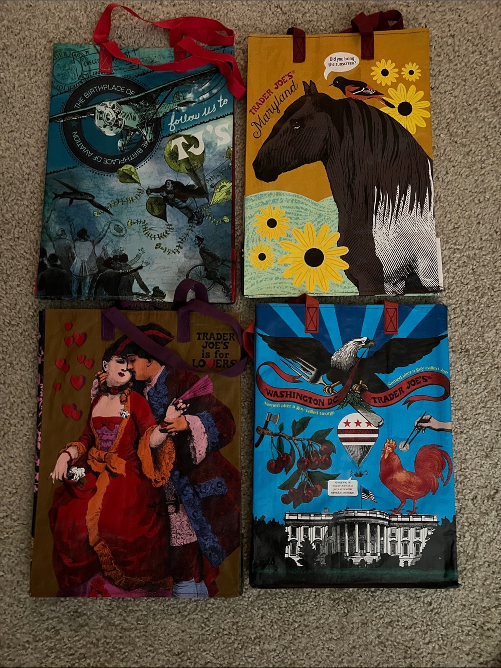 4- Pack Trader Joe’s Reusable State Bags
